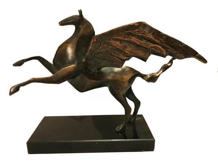 Sculpture intitulée "Pegasus" par Kristof Toth, Œuvre d'art originale, Bronze