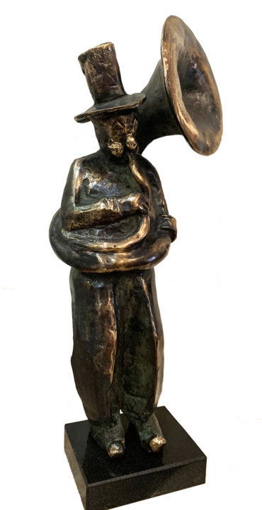 Sculpture titled "Helicon play" by Kristof Toth, Original Artwork, Bronze