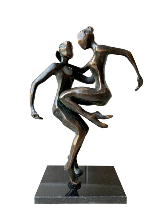 Sculpture titled "Wild dance" by Kristof Toth, Original Artwork, Bronze