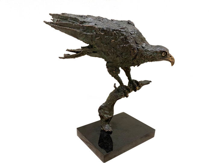Sculpture titled "Eagle" by Kristof Toth, Original Artwork, Bronze