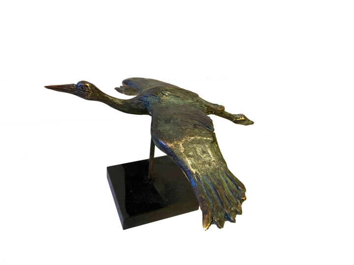 Sculpture intitulée "Stork" par Kristof Toth, Œuvre d'art originale, Bronze