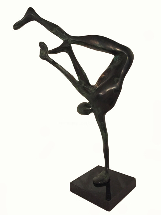 Sculpture titled "Break dancer" by Kristof Toth, Original Artwork, Bronze