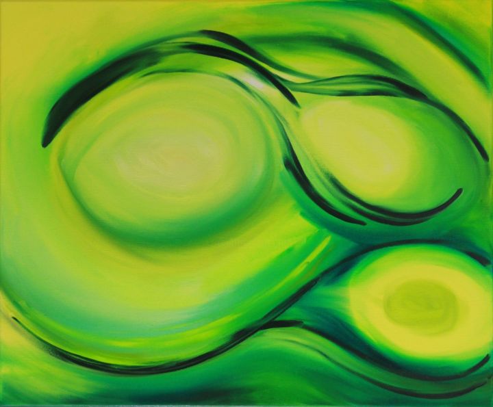 Peinture intitulée "Olive" par Monika Toth, Œuvre d'art originale, Huile