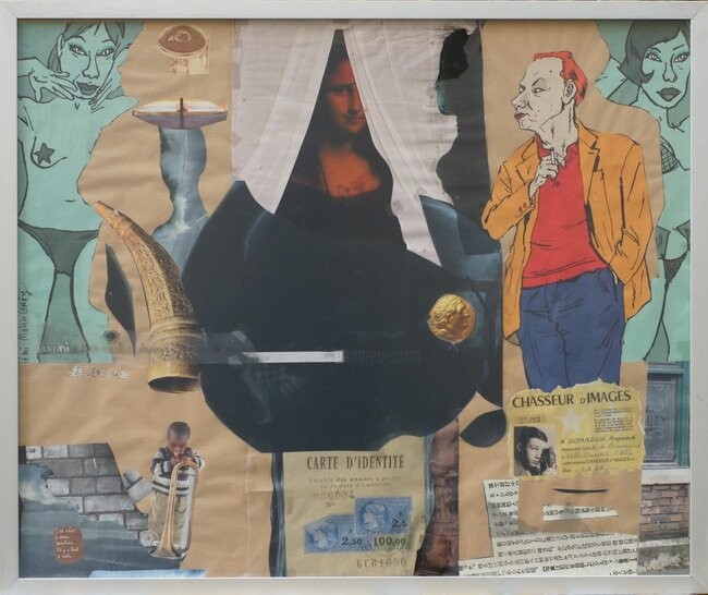 Collages intitolato "SANS TITRE" da Toufik Sounni, Opera d'arte originale