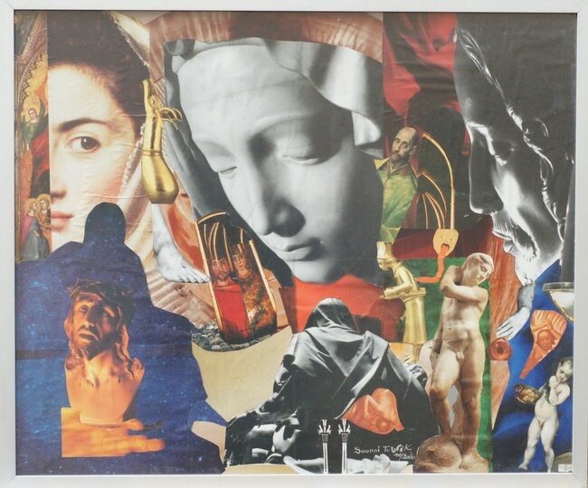 Collages titled "SANS TITRE" by Toufik Sounni, Original Artwork