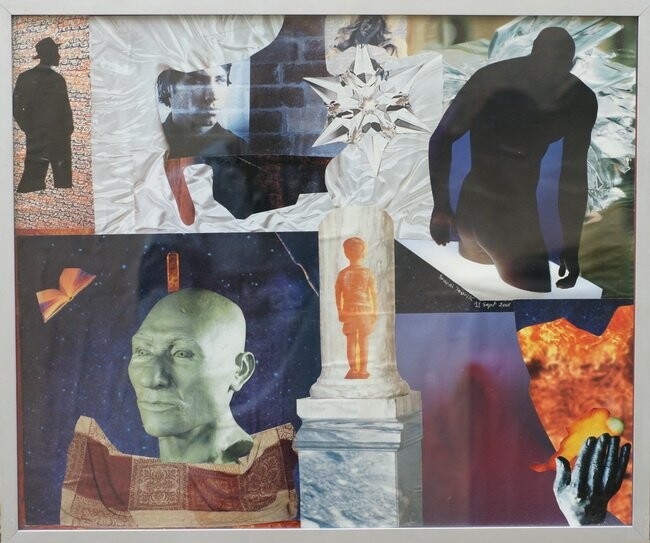 Collagen mit dem Titel "VISION" von Toufik Sounni, Original-Kunstwerk