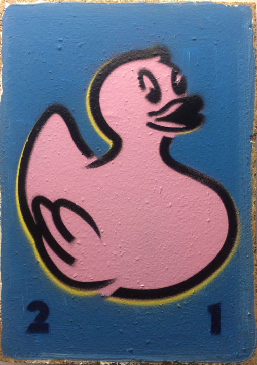 Painting titled "CANARD 21" by Toumire, Original Artwork, Spray paint