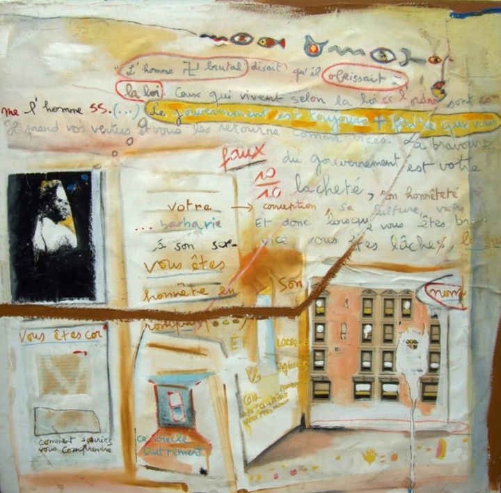 Peinture intitulée "l-etat-et-nous.jpg" par Grand-Père, Œuvre d'art originale,