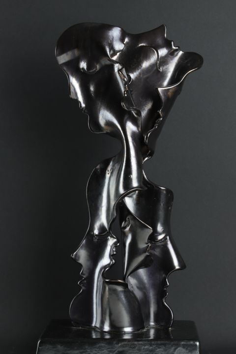 Sculpture titled "Simply Complicated" by Katalin Tovolgyi, Original Art, Clay