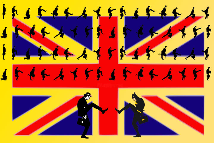 Painting titled "Silly Walks" by Toyboy, Original Artwork