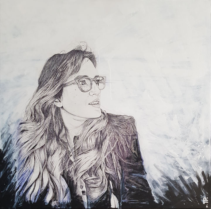 Peinture intitulée ""Louise"" par Pierre Teixeira, Œuvre d'art originale,