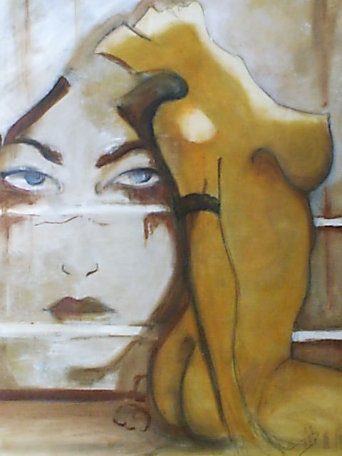 「Dali is not here」というタイトルの絵画 Cesar Aguilar (Raçe)によって, オリジナルのアートワーク, アクリル