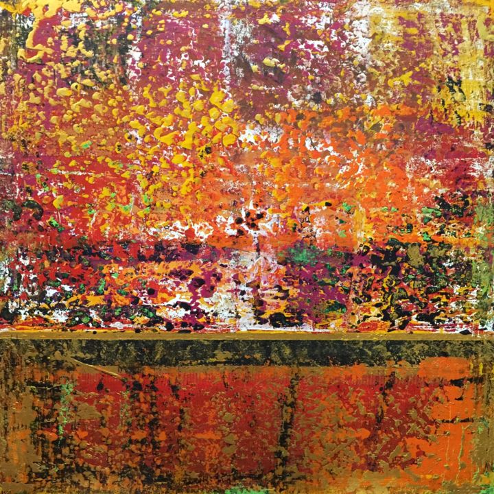 Malerei mit dem Titel "Autumnal Reflection…" von Tcsherwood, Original-Kunstwerk, Acryl