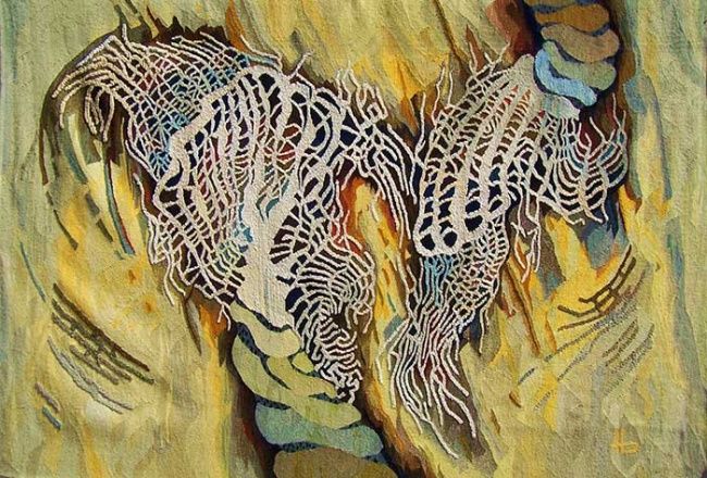 Arte têxtil intitulada "Fosils" por Traian Stefan Boicescu, Obras de arte originais