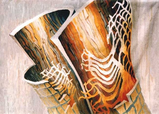 Sztuka tkaniny zatytułowany „Cephalopoda” autorstwa Traian Stefan Boicescu, Oryginalna praca