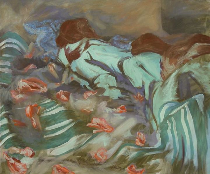 Painting titled "sleep_010" by Tetenica, Original Artwork