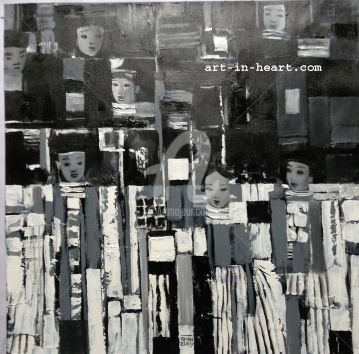 Peinture intitulée "Oil Painting Vu Tha…" par Tran Xuan Binh, Œuvre d'art originale, Huile