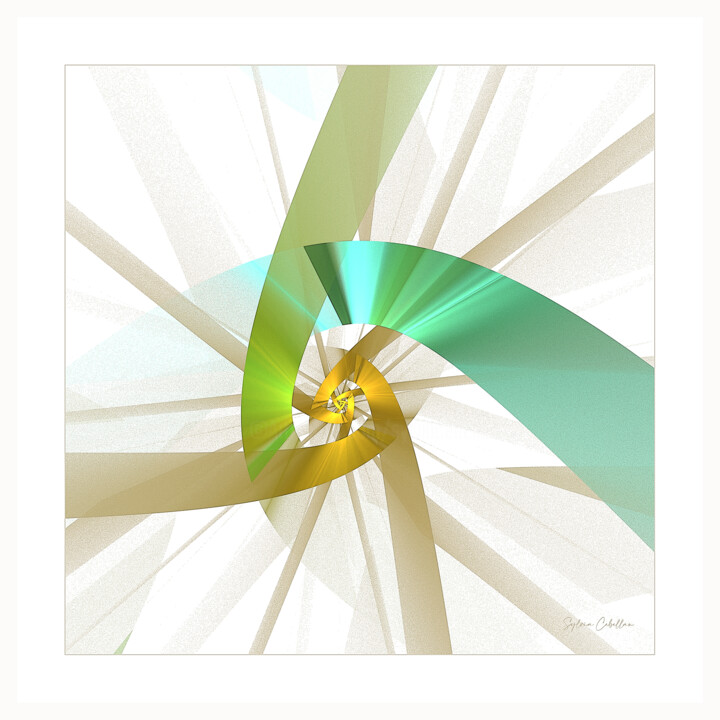 Arts numériques intitulée "La roue tourne" par Sylvia Cebellan, Œuvre d'art originale, Peinture numérique