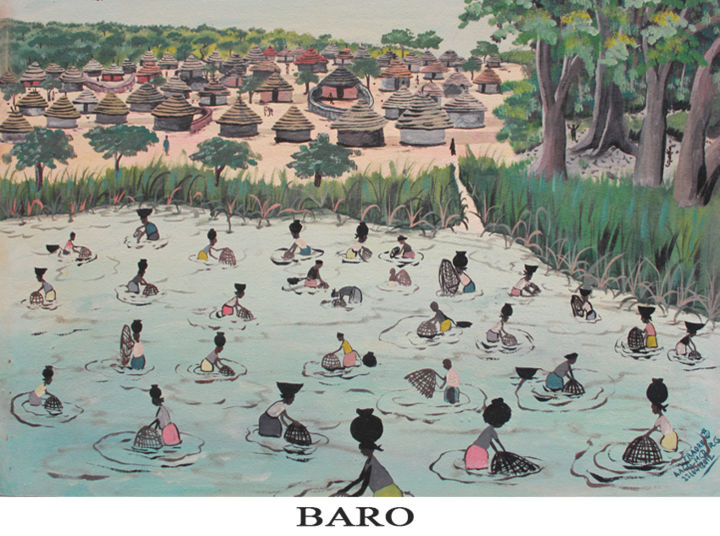 Pittura intitolato "baro.jpg" da Traore Kaba, Opera d'arte originale