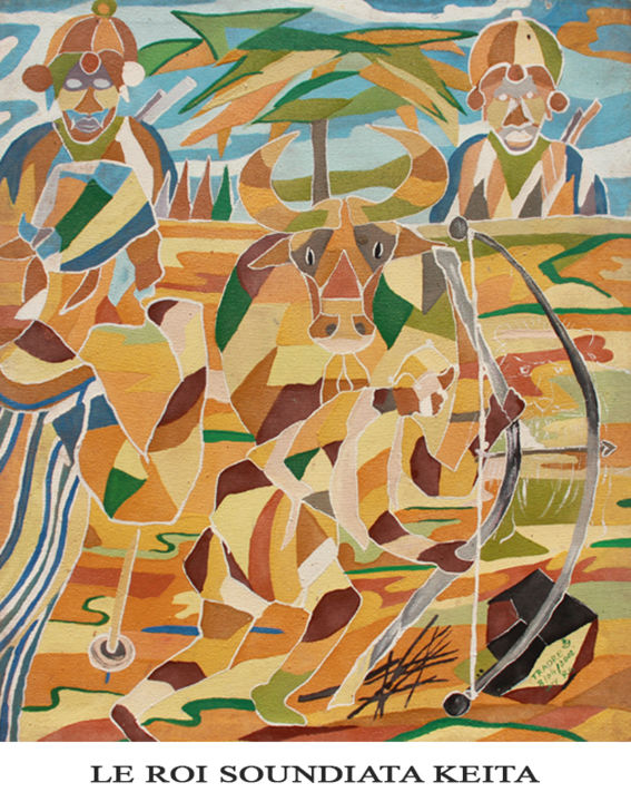 Peinture intitulée "le-roi-soundiata-ke…" par Traore Kaba, Œuvre d'art originale