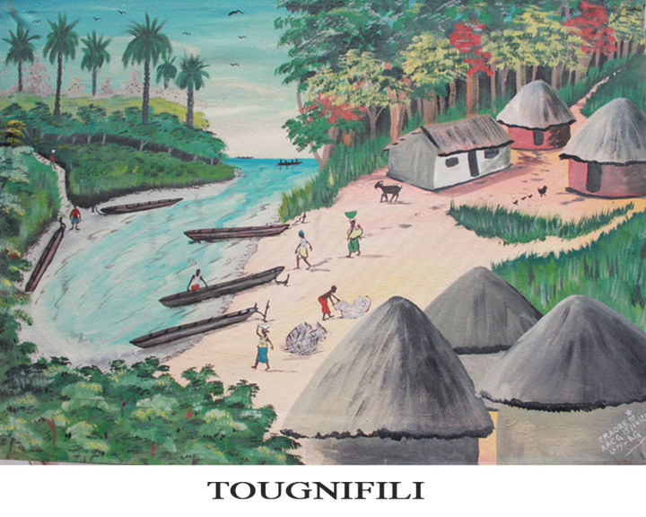 Pittura intitolato "tougnifili.jpg" da Traore Kaba, Opera d'arte originale