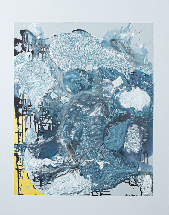 Pintura titulada "Oil and Water" por Enrique Trava, Obra de arte original, Acrílico Montado en Bastidor de camilla de madera