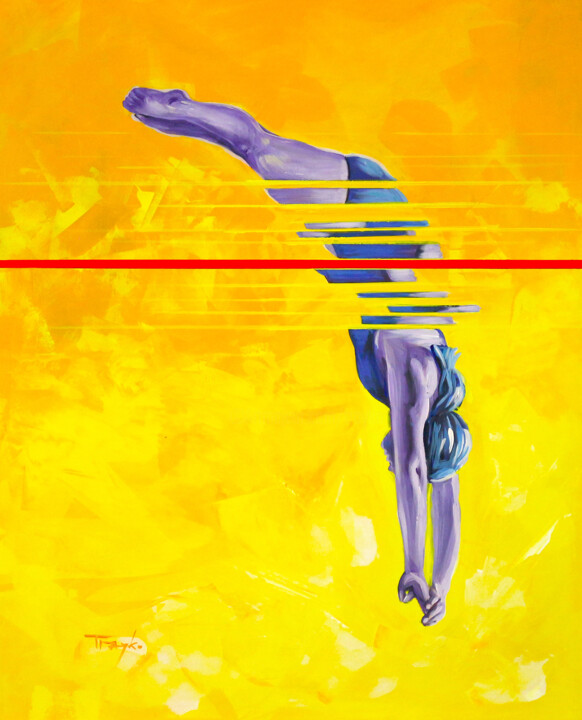 "Swimming. Diving. P…" başlıklı Tablo Trayko Popov tarafından, Orijinal sanat, Akrilik