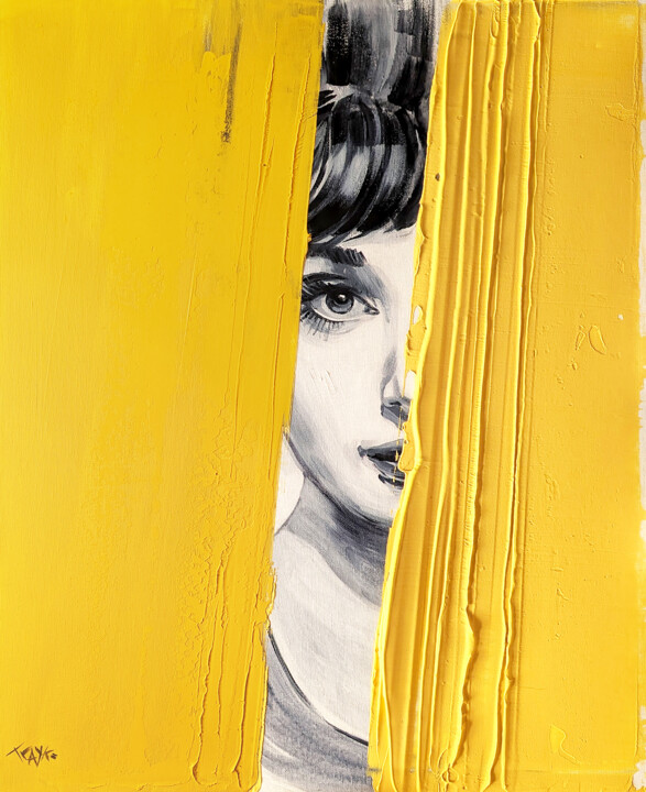 Peinture intitulée "Yellow" par Trayko Popov, Œuvre d'art originale, Acrylique Monté sur Châssis en bois