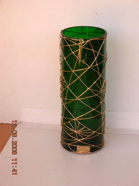 Design intitulée "Vase cylindrique ve…" par Robert Damas Le Roger, Œuvre d'art originale