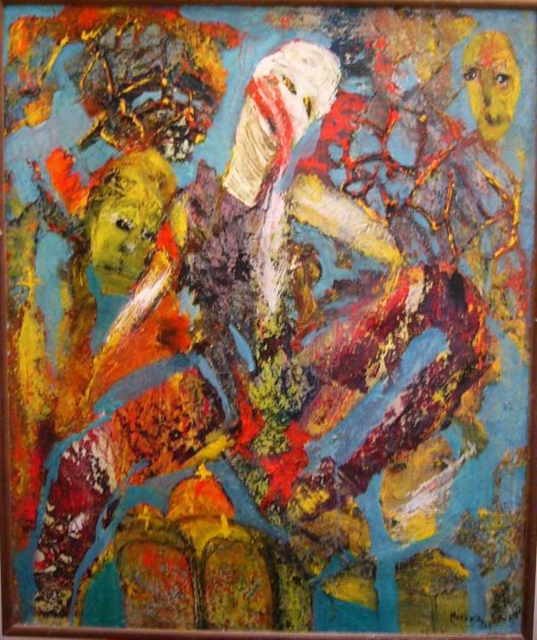 Painting titled "Mummy" by Markosa, Original Artwork