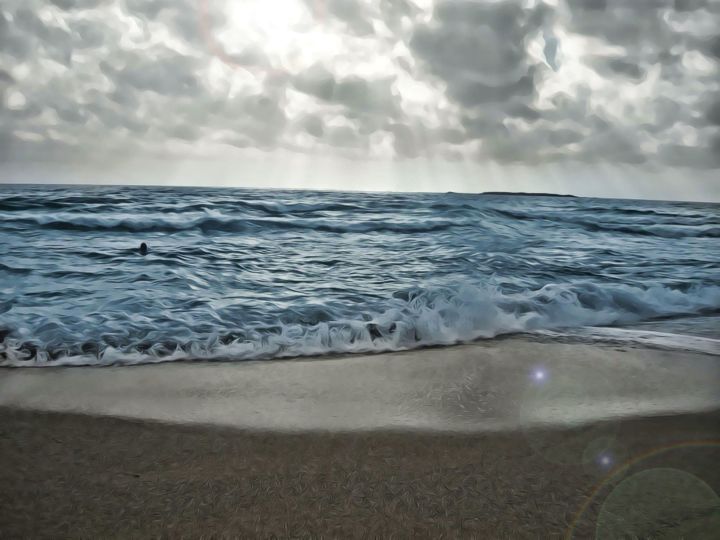 Fotografía titulada "beautiful sea" por Manos Kastanakis, Obra de arte original, Fotografía manipulada
