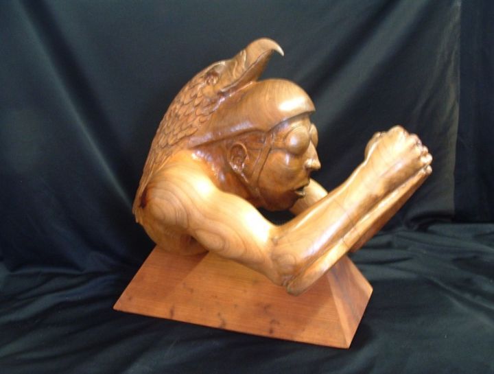 Sculpture titled "Spirit of the Cycli…" by David Tremaine, Original Artwork, Wood