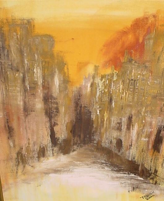 Painting titled "City of Gold" by Trevor Beach, Original Artwork