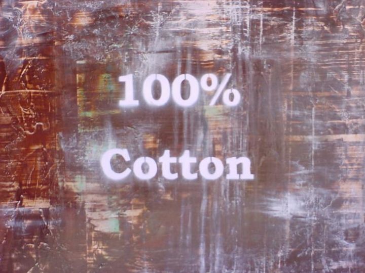 Peinture intitulée "100% cotton" par Trevor Beach, Œuvre d'art originale