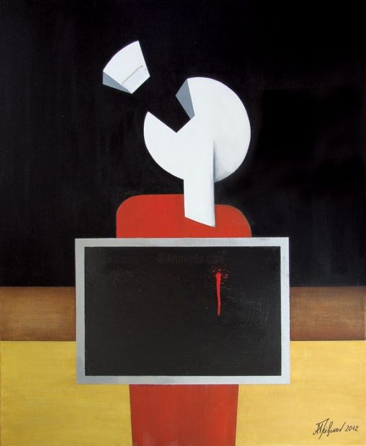 Elements of future - Painting, 80x100 cm ©2012 by Alexander Trifonov -
Contemporary painting
