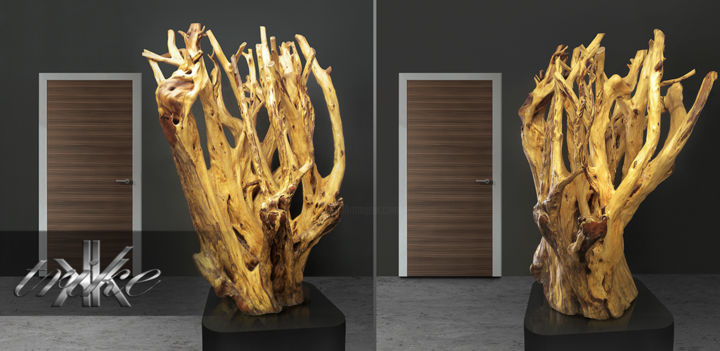 Ремесла под названием "escultura-raiz-made…" - Trike Interiorismo, Подлинное произведение искусства