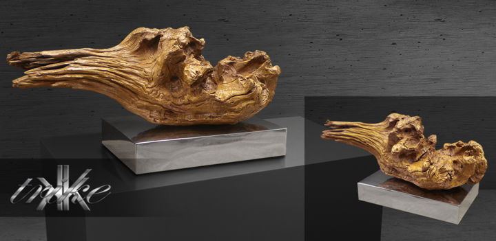 Artisanat intitulée "escultura-madera-de…" par Trike Interiorismo, Œuvre d'art originale