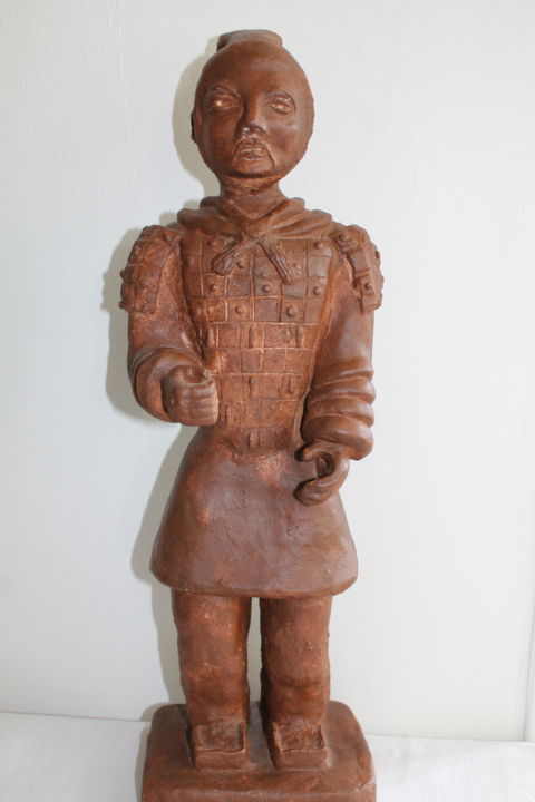 Sculptuur getiteld "Soldat" door Elisabeth Feixes-Troin, Origineel Kunstwerk