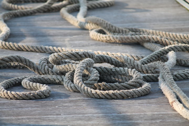 Photographie intitulée "Cordage" par Elisabeth Feixes-Troin, Œuvre d'art originale