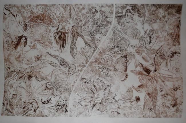 Printmaking titled "Under world spirit" by Katerina Evgenieva, Original Artwork