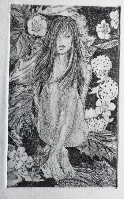 Drawing titled "spring mood" by Katerina Evgenieva, Original Artwork