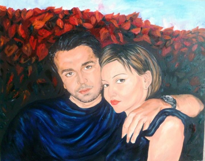 「Couple」というタイトルの絵画 Katerina Evgenievaによって, オリジナルのアートワーク, オイル