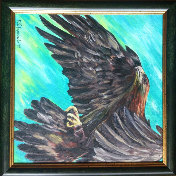 Painting titled "Eagle" by Katerina Evgenieva, Original Artwork