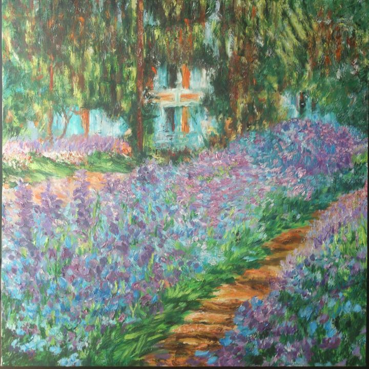 Painting titled "Landscape 1" by Katerina Evgenieva, Original Artwork, Oil