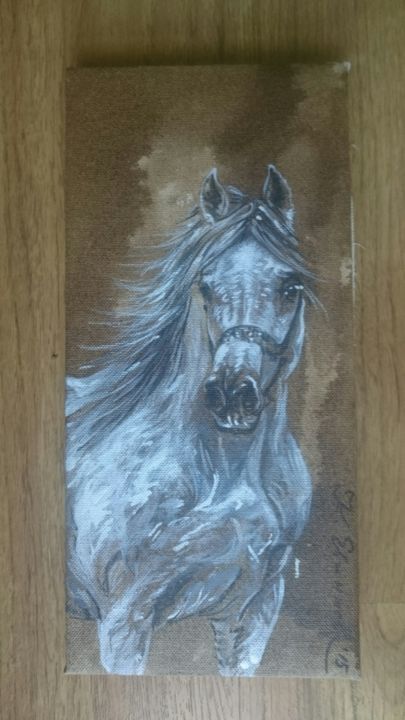 Painting titled "Horse spirit 2" by Katerina Evgenieva, Original Artwork, Acrylic