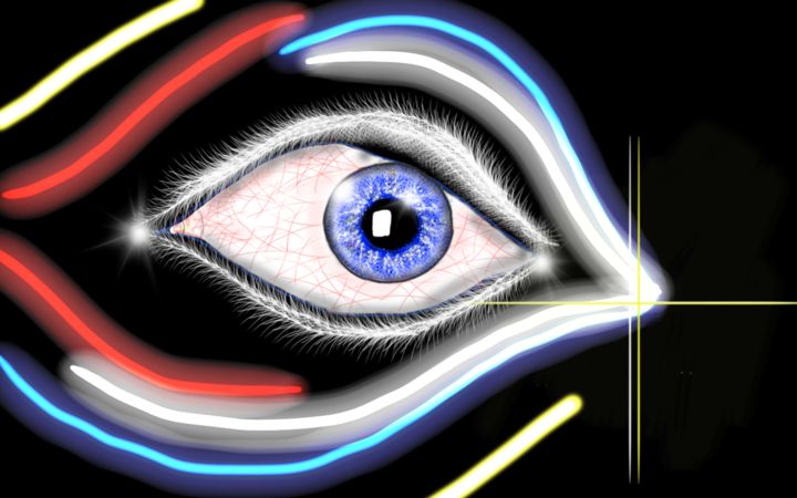 Digital Arts titled "black eye" by Matthias Lietz, Original Artwork, Digital Painting