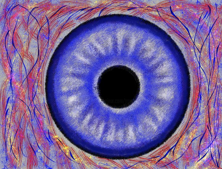 Digitale Künste mit dem Titel "Augenkreis" von Matthias Lietz, Original-Kunstwerk, Digitale Malerei