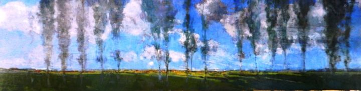 Painting titled "alberi" by Fulvio Maurizio Firenze, Original Artwork
