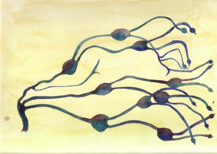 Peinture intitulée "fee-des-algues.jpg" par Troniou, Œuvre d'art originale