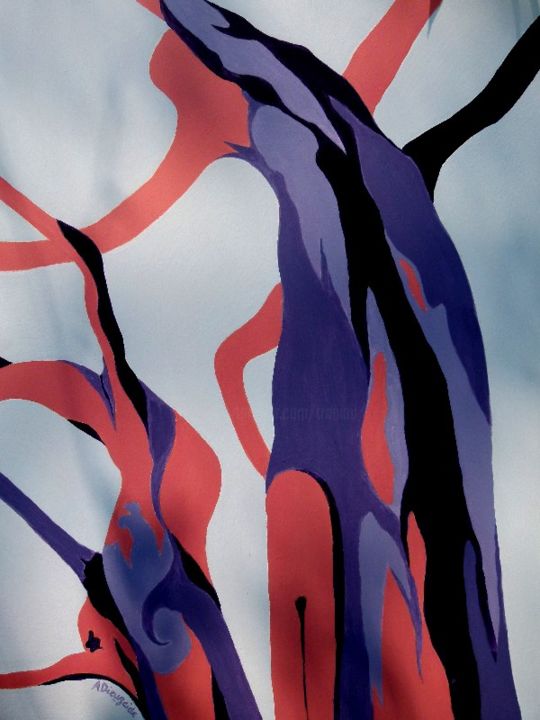 Peinture intitulée "danse-des-eucalyptu…" par Troniou, Œuvre d'art originale, Huile